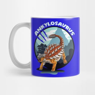 Ankylosaurus Dinosaur Design With Background Mug